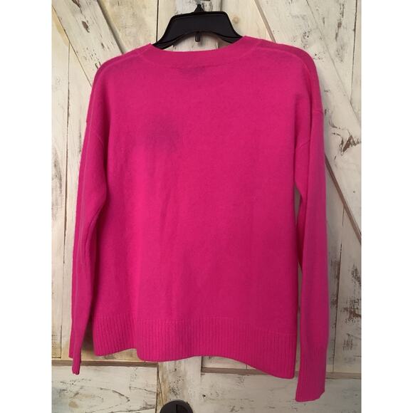 Aqua Cashmere Ti Amo Crew Neck Pink 100% Cashmere Sweater Size XS Exclusive - Picture 7 of 13